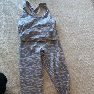 zebra print workout set